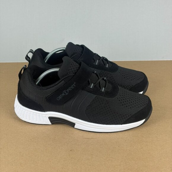 Orthofeet Joelle Stretch Knit Comfort Shoes Womens 8.5 XX-Wide Black Hook and Lo - Picture 3 of 10